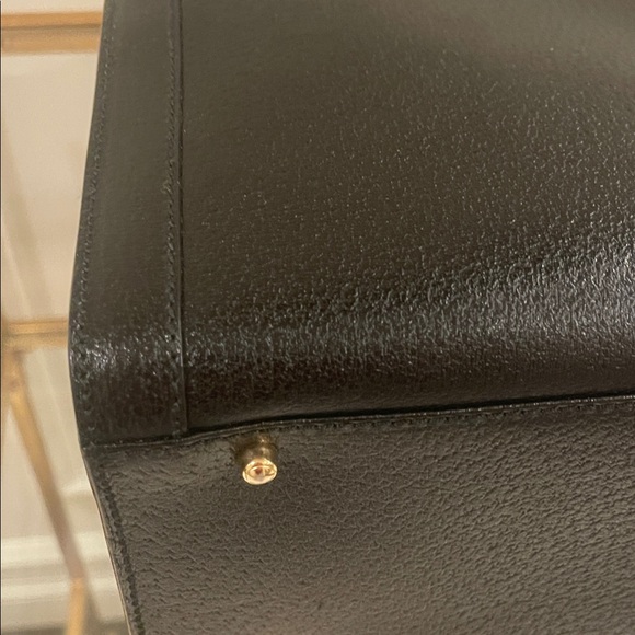 Gucci Diana Black Leather Bamboo Tote Bag - Picture 9 of 17